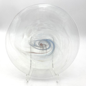 Blown Rondels - Frit Swirl - 13"" Clear with Assorted Frit Blown Rondels - Frit Swirl - 13"" Clear with Assorted Frit