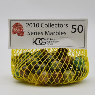 50 Count of Art Glass Collectable Marbles Manufactured by Jabo Using Glass by KOG Kokomo Opalescent Glass