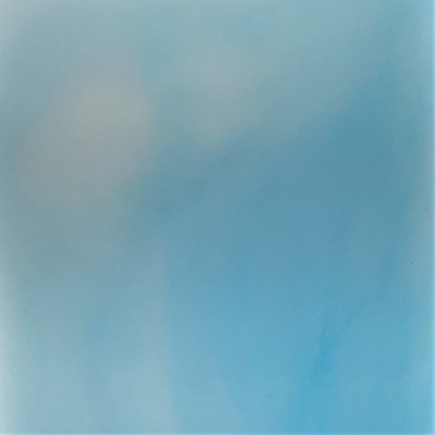 37 (Sky Blue (618), White) Opalescent Combination Art Sheet Glass by KOG Kokomo Opalescent Glass Smooth Texture