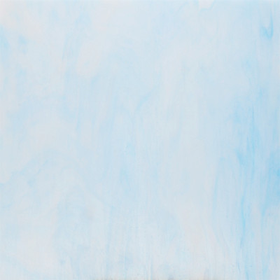 37L (Sky Blue (618), Lighter White) Opalescent Combination Art Sheet Glass by KOG Kokomo Opalescent Glass Smooth Texture (approximately 14 square inches shown)