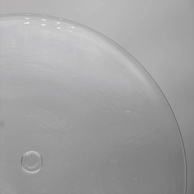Blown Rondels - 20" Craquel - Clear
