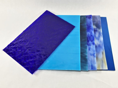 Cool Blue 8X12 Glass Pack - 6 Pieces