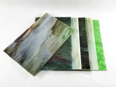 Refreshing Green 8X12 Glass Pack - 6 Pieces