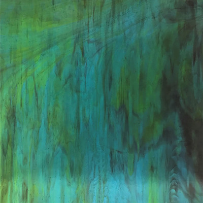 70LL (Green(691), Purple (805), Blue) Streaky Smooth Texture Art Sheet Glass