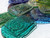 Galaxy Art Glass Pressed Jewel Shown in Assorted Colors