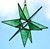 Moravian (Herrnhut) Star - 3D Suncatcher in Green Moravian (Herrnhut) Star - 3D Suncatcher in Green