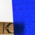 Detail of 605 Medium Copper/Cobalt Blue Cathedral Art Sheet Glass by KOG Kokomo Opalescent Glass Starburst Texture Showing Opacity