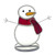 Snowman with Carrot Nose Suncatcher - 1630 on stand