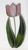 Pink single tulip art glass suncatcher with green leaves Pink single tulip art glass suncatcher with green leaves