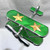Bi-Plane Art Glass Suncatcher - in Green - by KOG Kokomo Opalescent Glass Bi-Plane Art Glass Suncatcher - in Green - by KOG Kokomo Opalescent Glass