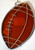 Football art glass suncatcher in bronze amber Football art glass suncatcher in bronze amber