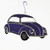 Slug Bug! Punch Buggy VW Volkswagen Beetle Art Glass Suncatcher - in Purple