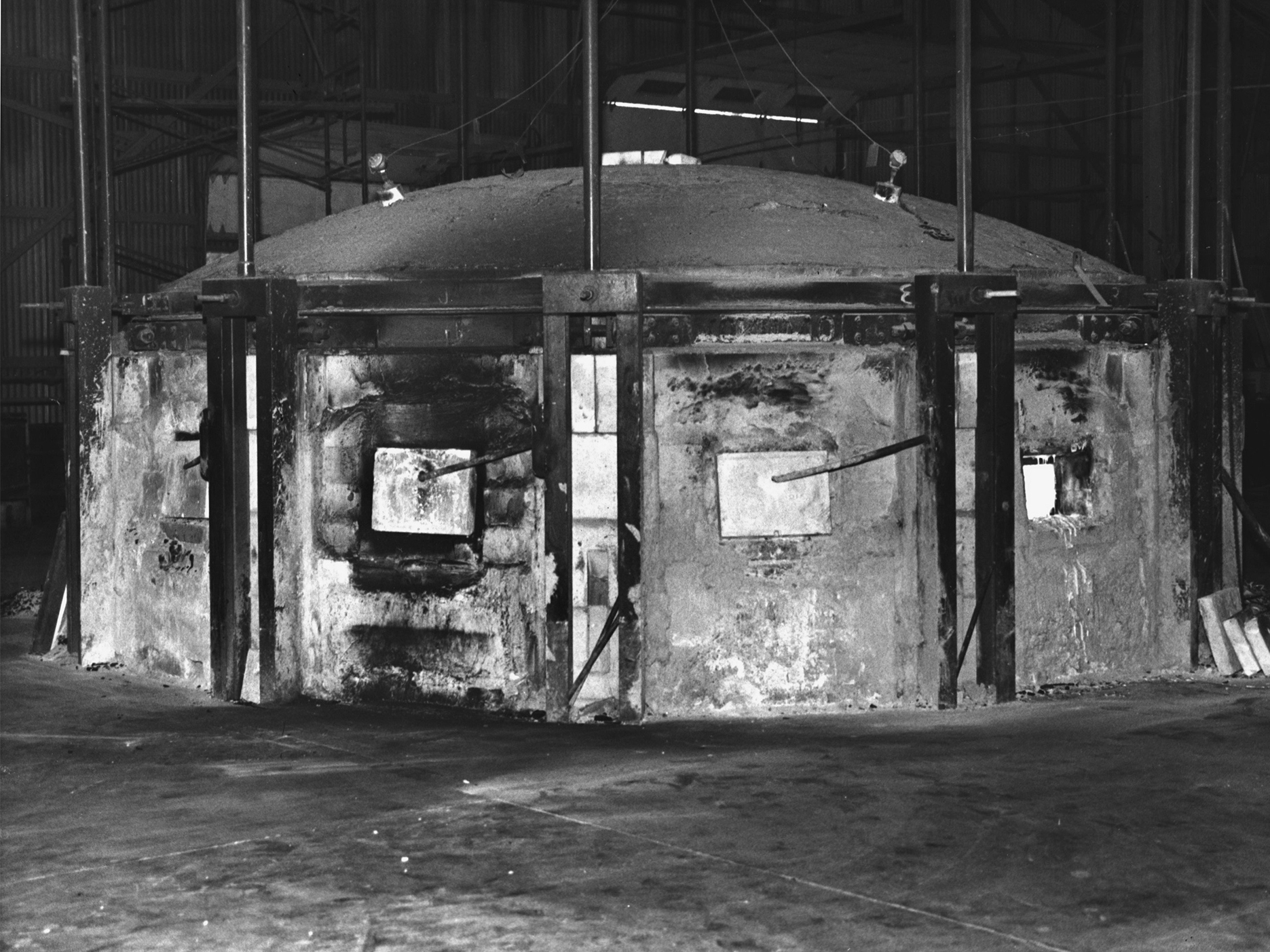 vintage image of the factory furnace