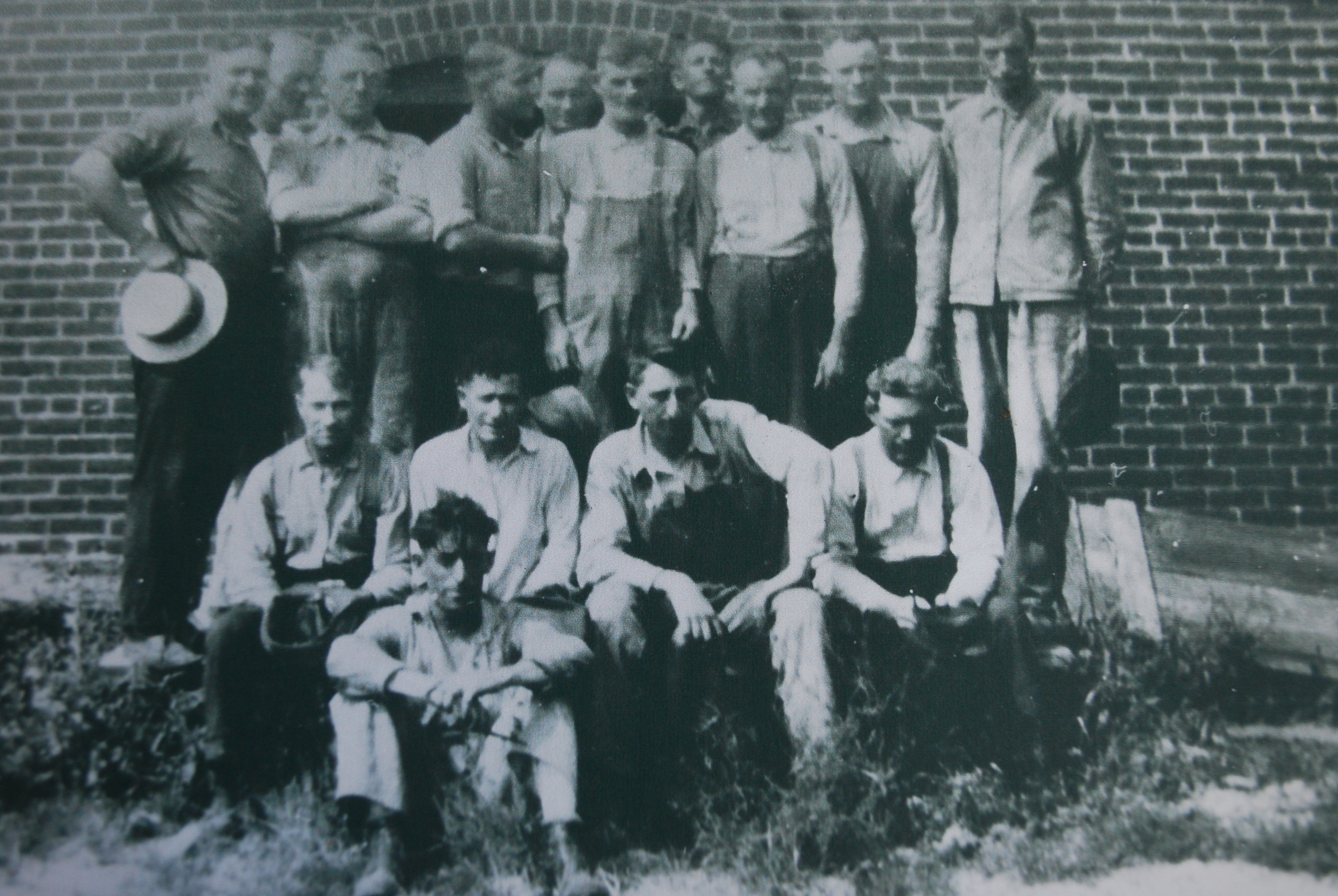 vintage image of a group of employees