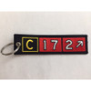 Cessna 172 Embroidered Keychain