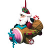 Santa - Ice Cream Cone Airplane Ornament