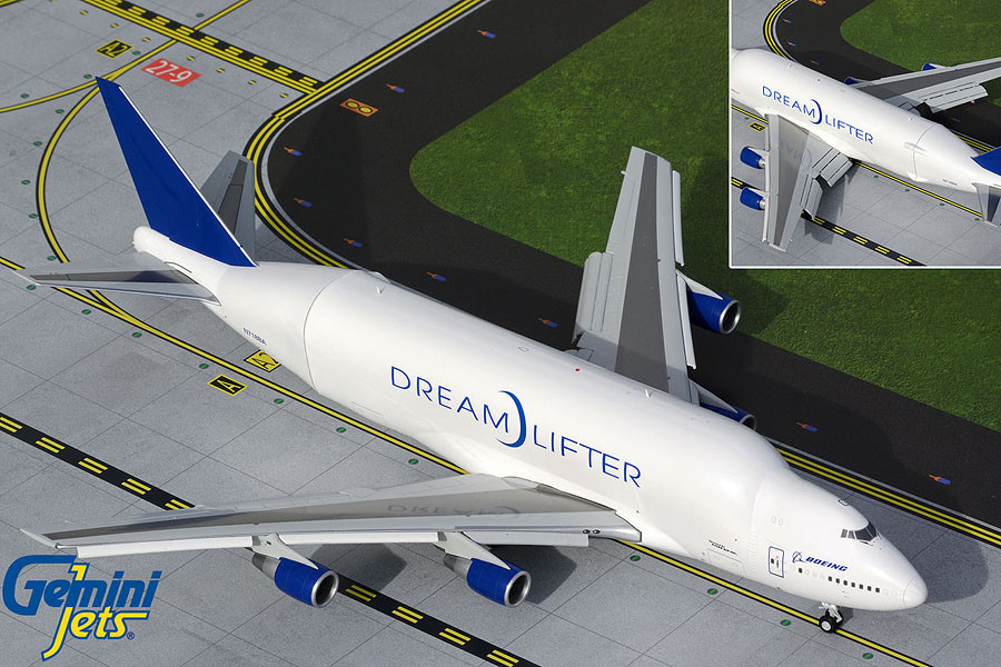 Gemini200 Boeing 747-400LCF 1/200 Dreamlifter N718BA Flaps Down