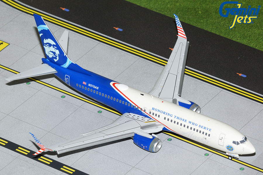 Gemini200 Alaska 737-800S 1/200 Honoring Those Who Serve Flaps