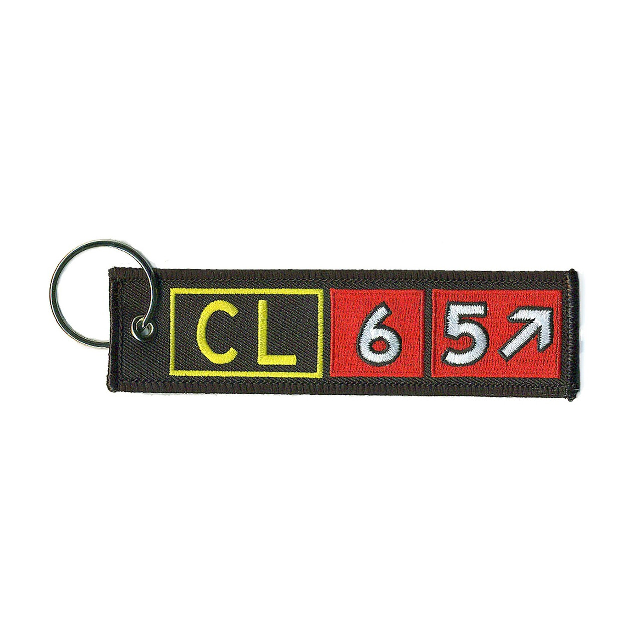 Embroidered Bombardier CL65 Taxiway Sign Keychain Pilot Stuff Online