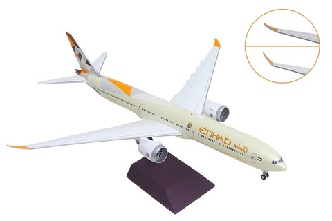Gemini200 Etihad 777-9 1/200 REG#A6-FAA Folding Wingtips - Pilot