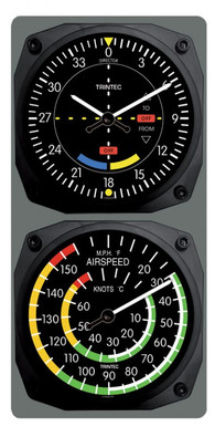 VOR Wall Clock / Airspeed Thermometer