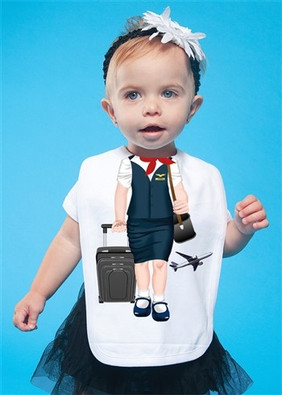 Flight Attendant Toddler Bib