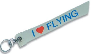 "I Love Flying" Keychain