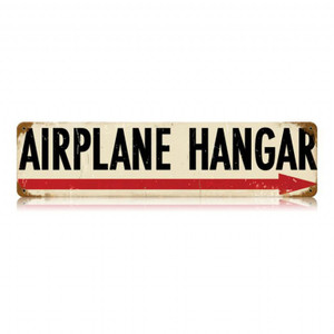 Airplane Hangar Metal Sign