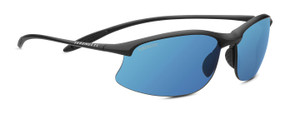 Serengeti Maestrale Sunglasses - Matte Black, Polarized 555nm Blue