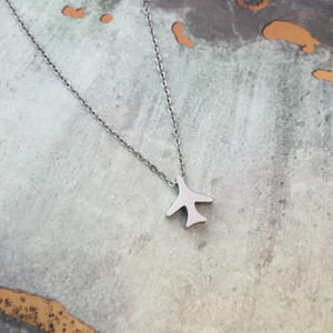 Airplane Necklace - Stainless Steel