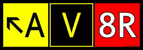 AV8R Taxiway Sign Sticker