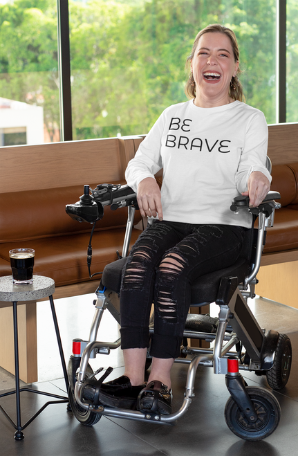 BE BRAVE Unisex Ultra Cotton Long Sleeve Tee Gildan 2400