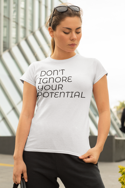 DON'T IGNORE YOUR POTENTIAL Unisex Ultra Cotton Long Sleeve Tee Gildan 2400