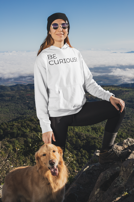 BE CURIOUS! Unisex Heavy Blend™ Hooded Sweatshirt Gildan 18500