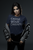 Navy tee  mockup  of  a  woman  wearing  glam  rock  inspired  makeup with CHASE YOUR DREAMS