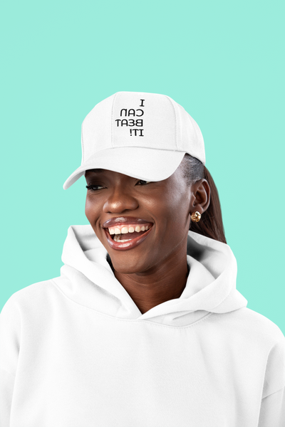 !TI TAƎᙠ ИAƆ I (I CAN BEAT IT) Low Profile Baseball Cap OTTO Cap 18-253 revised 2026-01-15