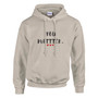 Sand-colored pullover hoodie featuring the uplifting phrase “You Matter” in distressed black lettering with three red hearts beneath. The hoodie includes a drawstring hood, front kangaroo pocket, and classic unisex fit. Designed to inspire self-worth, positivity, encouragement, and emotional well-being, this motivational hoodie offers a meaningful message of support and hope.