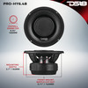 DS18 PRO-HY6.4B 6.5" 225W RMS Coaxial Hybrid Mid-Range Loudspeaker with Built-in Driver - 4 Ohm