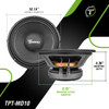 Timpano TPT-MD10 v2 10″ 325W RMS Pro Audio Midbass Speaker - 8 Ohm