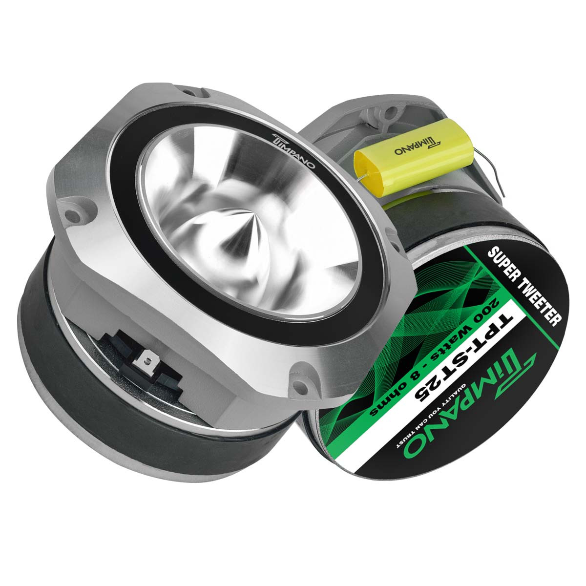 Timpano TPT-ST25 4” 300W RMS PRO Audio Super Tweeters - Chrome