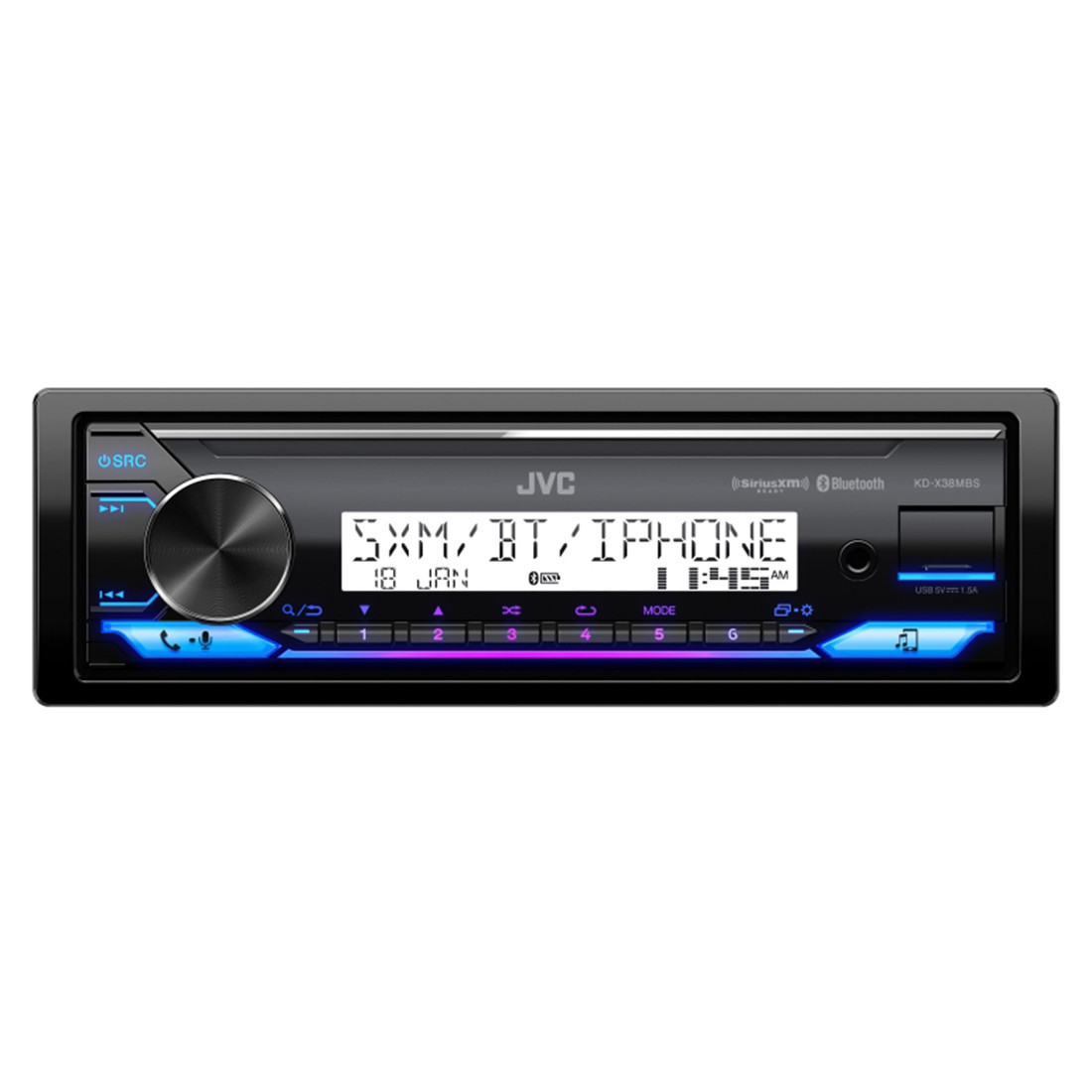JVC KD-X38MBS Digital Marine Media Receiver with Bluetooth - Singh