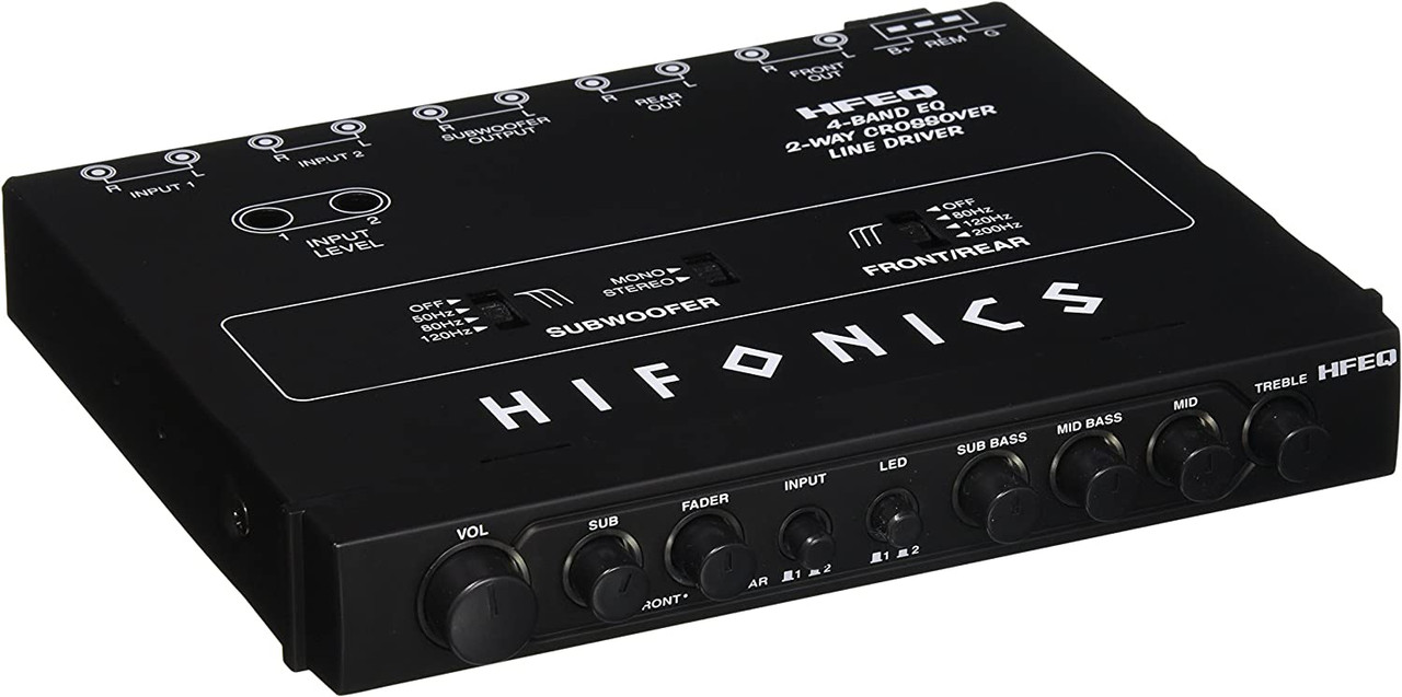 Audiopipe 7-Band Parametric Equalizer With 9V Line Driver – Front/Rear/Sub Outputs, LED Display & Knobs