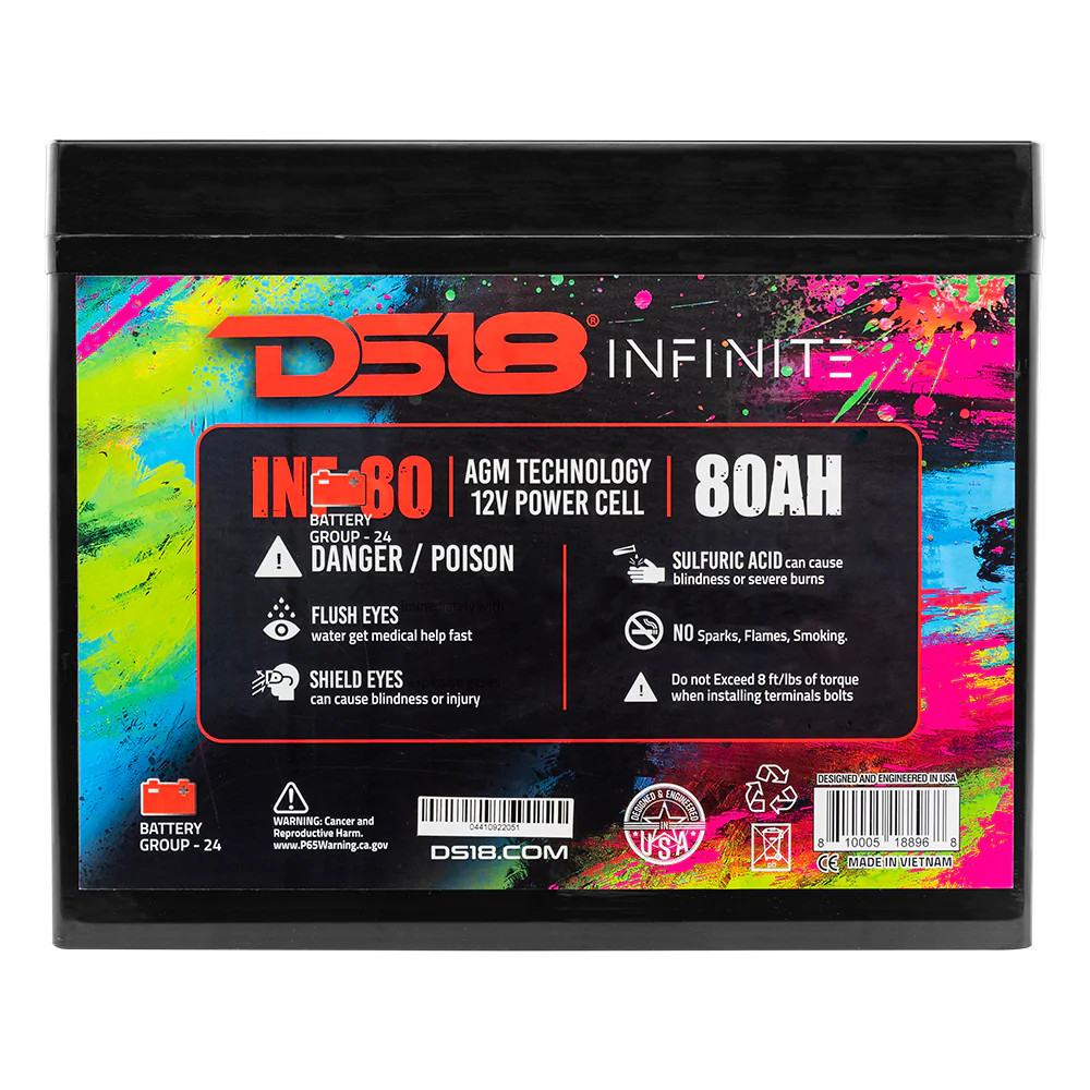 DS18 INF-80AH Infinite 80 AH 2300 Watts AGM Power Cell 12 Volt