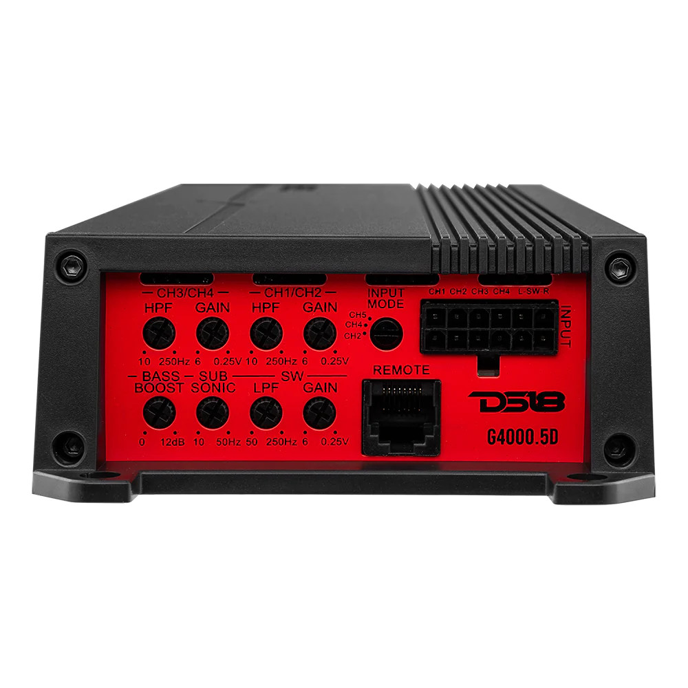 DS18 G4000.5D Full-Range Class D 5-Channel Amplifier - 130W RMS x