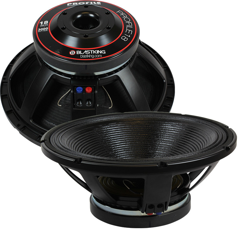 BlastKing Profile18 18″ 1500W RMS High Output Woofer - 8 Ohms