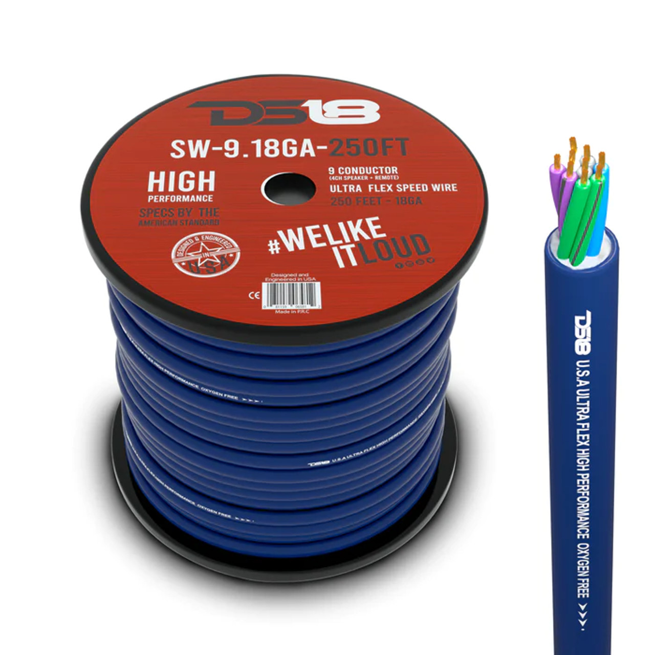 DS18 SW-9.18GA 9 x 18g Speed Speaker Wire - Per Foot - Singh