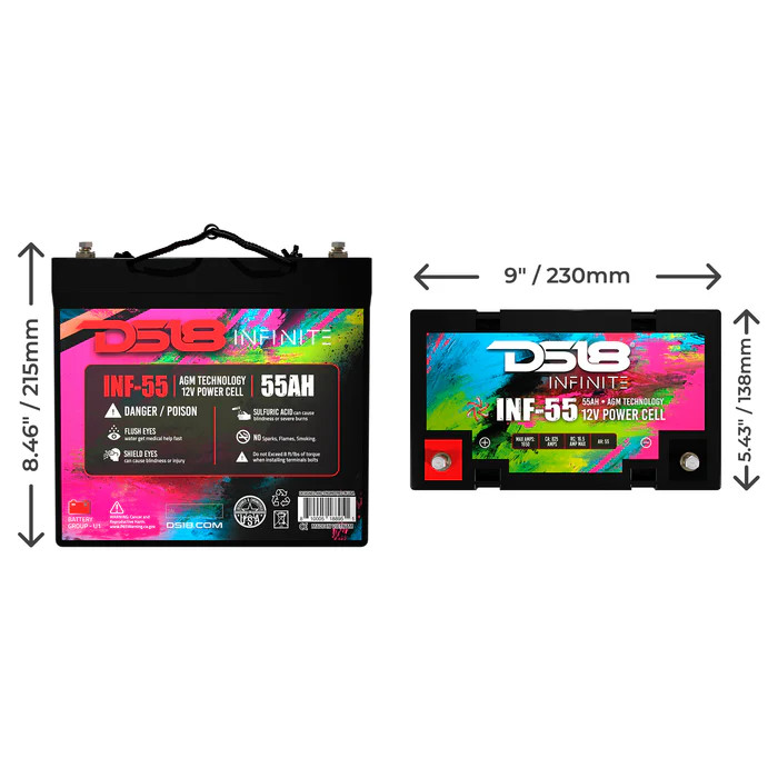 DS18 INF-55AH Infinite 55 AH AGM Power Cell Battery - Singh