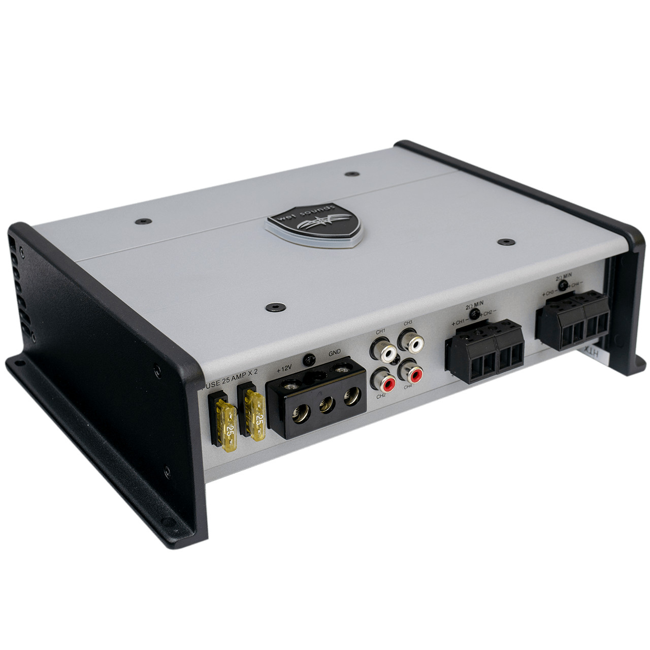 Wet Sounds HTX-4 Hydro-Tech X Series 4-Channel Marine Amplifier 100W RMS x 4