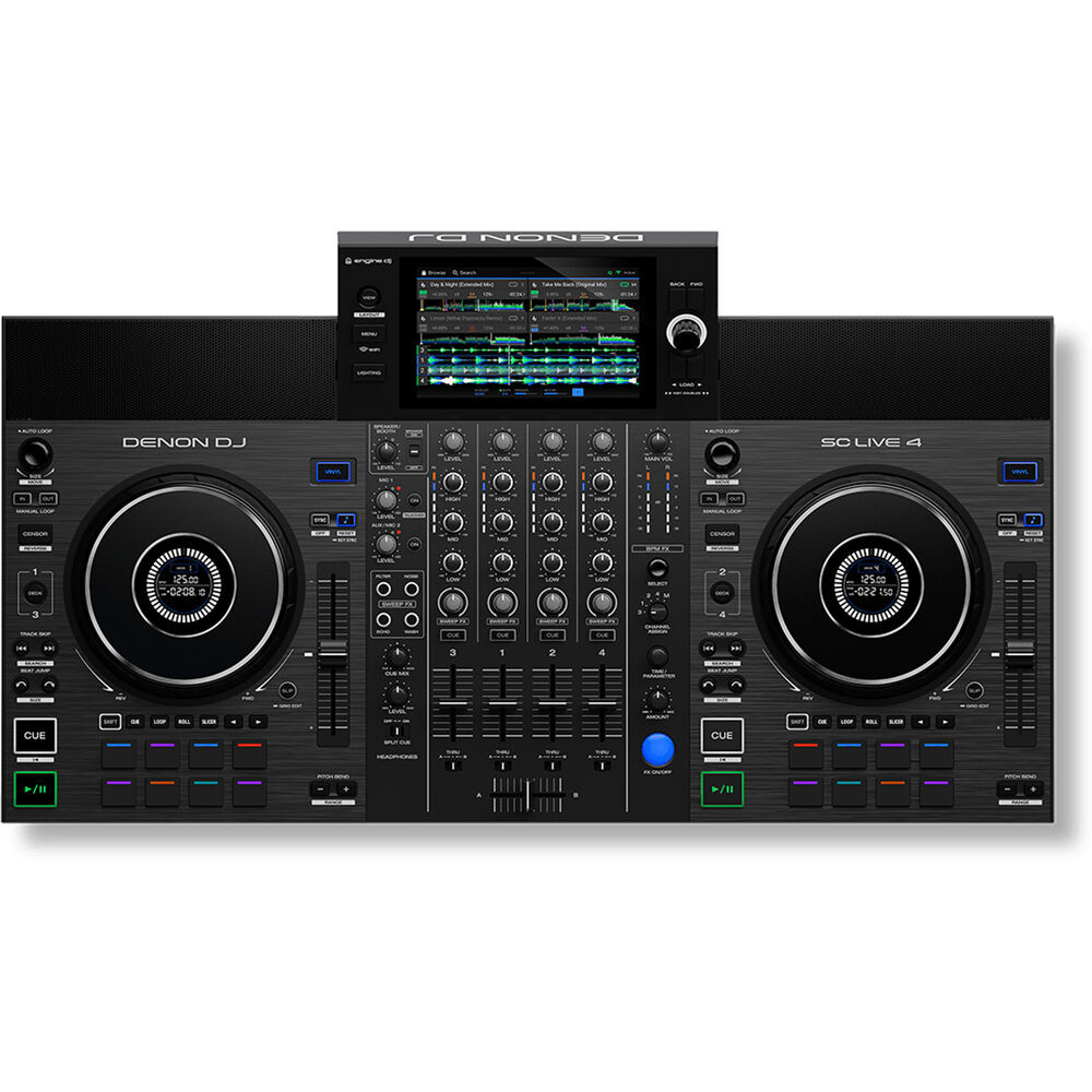 Denon DJ SC LIVE 4 Standalone 4-Deck DJ Controller with Wi-Fi