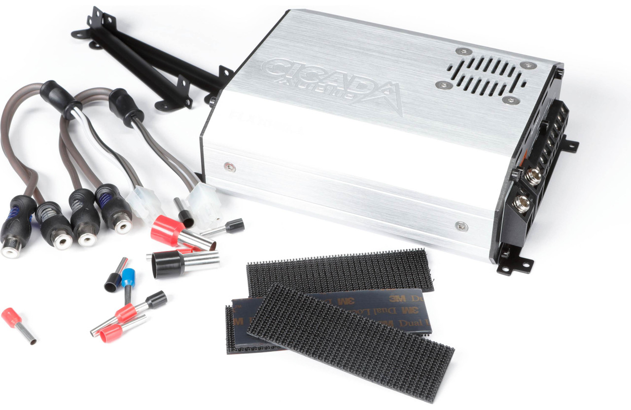 AM-451-A/FRR-24 AMPLIFIER　CONVERTER ジャンク Cicada Audio FLX1000.4 4-Channel Motorcycle Amplifier — 168W RMS x
